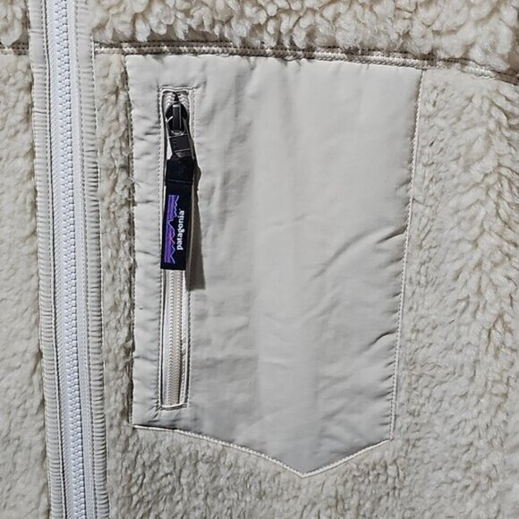 Patagonia Retro-X Cream Sherpa Jacket Coat Size XL New - Picture 3 of 9